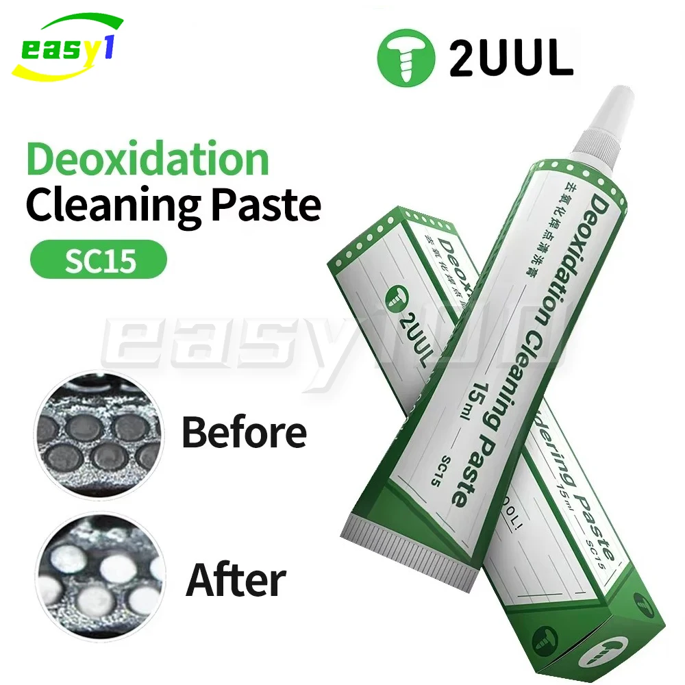 2UUL SC15 휴대 전화 수리 도구 PCB 솔더 조인트 탈산을 위한 청소하기 쉬운 탈산 청소 페이스트