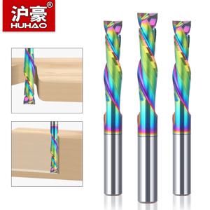 HUHAO 섕크 업 다운 컷 2 플루트 압축 라우터 비트, 목재 아크릴용 카바이드 나선형 밀링 커터, 5A 3.175mm, 4mm, 5mm, 6mm