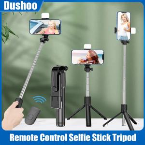 원격 전화 홀더 브래킷 확장 가능한 삼각대 무선 Selfie 스틱 삼각대 스탠드 iPhone 휴대 전화 Tiktok 라이브 스트리밍
