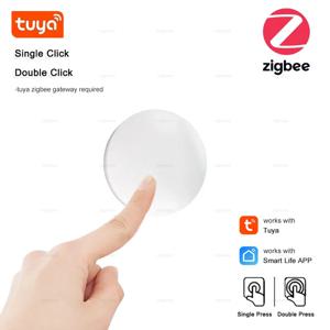 Tuya ZigBee 버튼 장면 스위치 배터리 구동 스마트 스위치 지능형 연결 자동화 스마트 라이프 Zigbee 장치와 함께 작동
