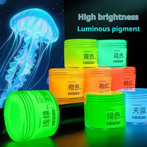 어둠 속에서 빛나는 안료 20ml 형광 아크릴 안료 빛나는 페인트 손으로 그린 ​​낙서 DIY 가방 신발 Nightglow 안료