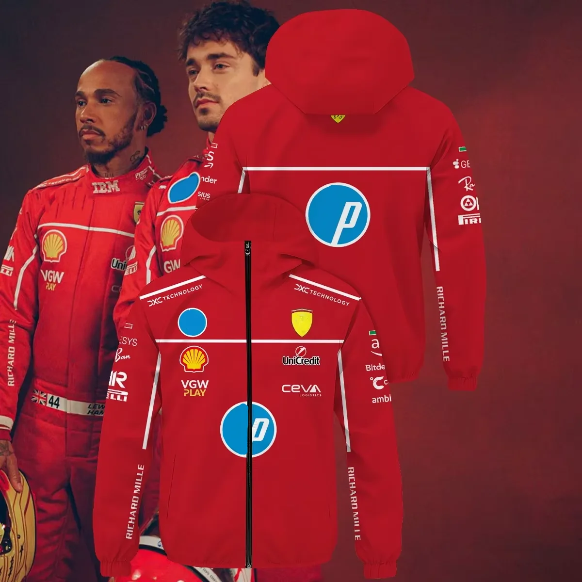 2025 포뮬러 1 팀 재킷 유니폼 오토바이 재킷 페라리 마이애미 GP F1 해밀턴 베르스타펜 팬 F1 레이싱 재킷 맥라렌 코트