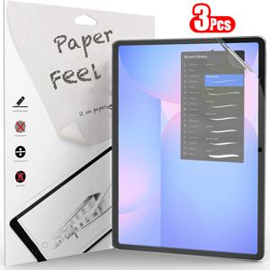 삼성 갤럭시 탭 S10 Fe Fe+ Plus 2025 필름용 화면 보호기와 같은 종이 3개 유리 없음