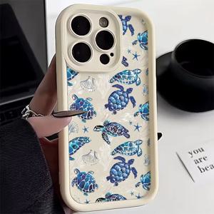 파란색과 분홍색 거북이 무늬 Honor X9C 케이스, Honor X9A X8C X8B X8A X8 X7A X6B Magic 6 5 400 Lite 300 200 Pro 커버