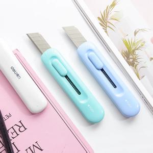 랜덤 컬러 델리 2079 1 개 종이 커터, 휴대용, 학교 용품, 유틸리티 나이프, 문구, 절단