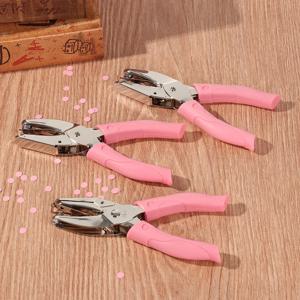 소형 원형 금속 단일 휴대용 구멍 종이 펀치, 노트북 바인딩 문구 구멍 펀치 수공구, 6mm, 3mm, 1.5mm