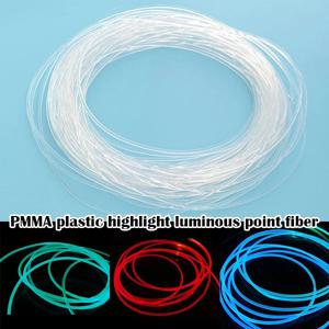 긴 1M PMMA 측면 발광 광섬유 플라스틱 케이블 1.5mm/2mm/3mm 직경 파티 자동차 LED 조명, 밝은 장식