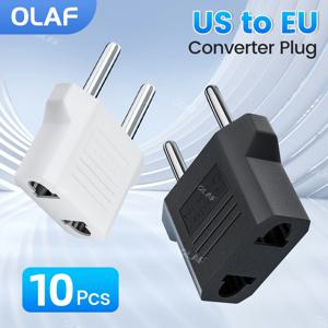 Olaf 1-10pcs 미국 EU 플러그 어댑터 EU 유로 KR 플러그 어댑터 여행 KR 어댑터 전기 EU KR 플러그 변환기 전원 소켓 유럽