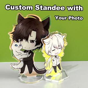 사용자 정의 그림 Standee 투명 아크릴 스탠드 만화 매력 게임 애니메이션 디자인 맞춤형 책상 장식 모델 키 체인 팬을위한 선물