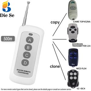 Diese 433MHz RF 복제 원격 제어 복사 송신기 복제 차고 문용 고정 코드 복사기 학습 CAME NICE Doorhan