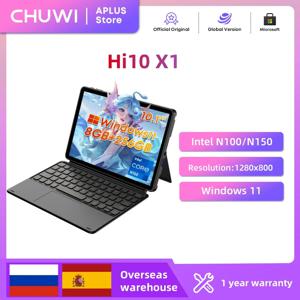 CHUWI Hi10 X1 태블릿 노트북 2 in 1 8GB DDR5 256GB SSD 인텔 N100/N150 그래픽 10.1인치 LCD 화면 태블릿 윈도우 11 WIFI 6 BT5.2