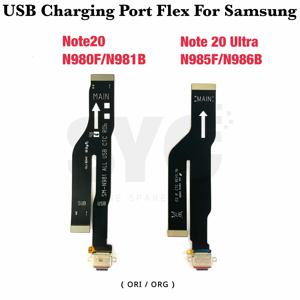Samsung Note 20 Note 20 Ultra 5G USB 충전 보드 독 포트 플렉스 케이블 수리 부품 용 원본