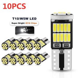 4/10pcs T10 W5W 194 501 Led Canbus 오류 없음 자동차 인테리어 조명 26 SMD 4014 칩 순수한 흰색 악기 조명 전구 램프