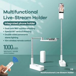 전화 홀더 Lampe Selfie 채우기 라이트 지원 휴대용 부어 스탠드 전화 Voiture Fone 블루투스 카메라 Lamparas Led 램프 Luz