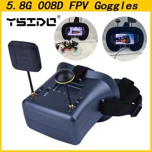 008D 5.8G 40CH 4.3 인치 800*480 비디오 헤드셋 HD DVR EV800D RC 모델 RC FPV 무인기 용 배터리가있는 다양성 FPV 고글