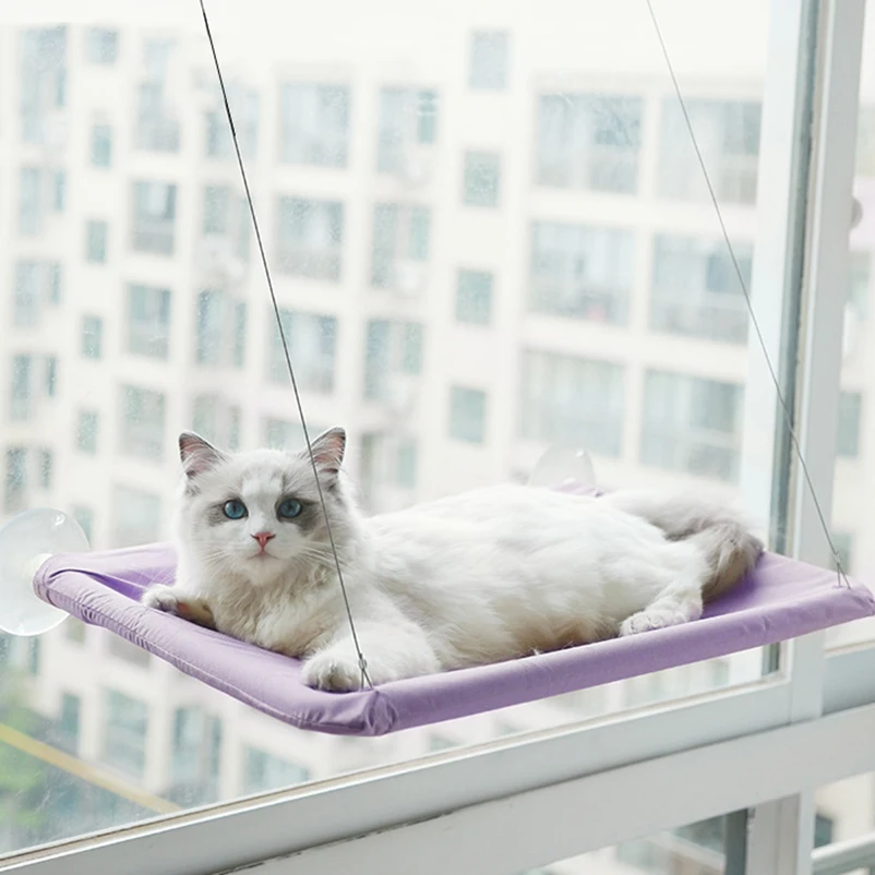 사계절 유니버설 고양이 해먹 창 고양이 등반 프레임 유리 발코니 매달려 흡입 컵 둥지 애완 동물 일광욕 기계