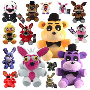 18cm Kawaii 새로운 FNAF 애니메이션 플러시 장난감 만화 프레디 Fazbear 플러시 인형 곰 교활한 토끼 동물 플러시 장난감 크리스마스 선물