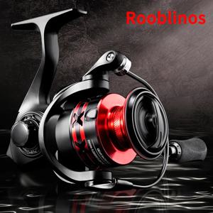 Rooblinos HT 바닷물 민물 금속 스풀 용 스피닝 낚시 릴 왼쪽/오른쪽 교환 가능한 송어 잉어 낚시 태클
