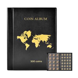 수집가용 동전 수집 거치대 책, 300 포켓 투명 PVC 페니 컬렉션 앨범 디스플레이, 25mm, 0.98 인치 동전