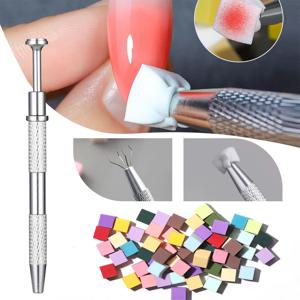 옹 브르 네일 아트 스폰지 용 소프트 네일 스폰지 잡아 펜 손톱 옹 브르 네일 아트 도구 전문 액세서리