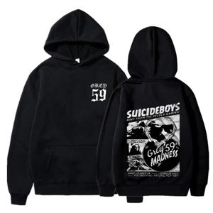 Suicideboys G59 프린트 후드 맨투맨, Suicideboys 음악, 가을 및 겨울, 남녀공용 후드 맨투맨 스트리트웨어