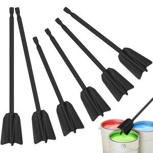 ​ ​ 6Pcs 에폭시 믹싱 스틱 드릴 페인트 교반 막대 시멘트 수지 라텍스 오일 페인트 다기능 퍼티 믹서 부착물