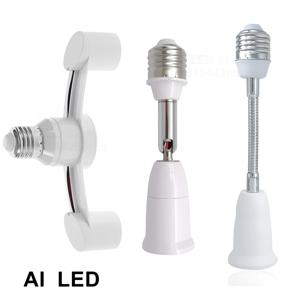 E27 분배기 2 In 1 헤드 조정 가능한 AC85-265v 220V 110V E27 ~ E27 기본 LED 전구 어댑터 변환기 램프 홀더 소켓 분배기