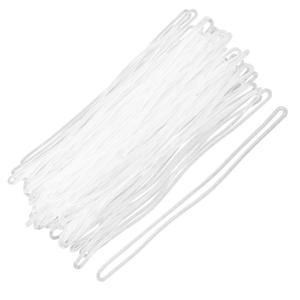 1 세트 100 Pcs PVC 수하물 루프 수하물 태그 웜 루프 스트랩 (투명)