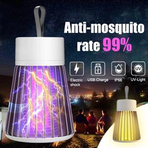 1PC 전기 충격 모기 킬러 램프 침실 야외 사용을 위한 방수 2-in-One 버그 재퍼 - 나방 말벌 모기 죽이기 더!