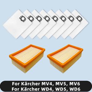 헤파 필터 더스트 백 호환 가능 Karcher WD4 WD5 WD6 WD5P WD6P Premium MV4 MV5 MV6 교체 부품 액세서리