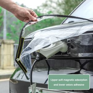 EV 충전기 포트 방수 방진 커버 실외 보호 커버 Tesla Model 3 Y Sedan 용 자기 흡착