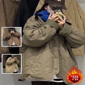 레트로 캐주얼 루즈핏 코튼 재킷 따뜻한 긴팔 라운드넥 코트 플러스 사이즈 여성 겨울 아우터 편안한 면 소재 의류
