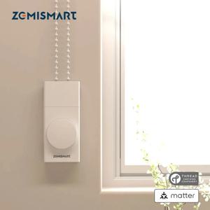 Zemismart Matter 스레드 스마트 롤러 쉐이드 드라이버, 내장 배터리 노브 제어, 홈킷, 알렉사, 구글 홈 스마트싱스 호환