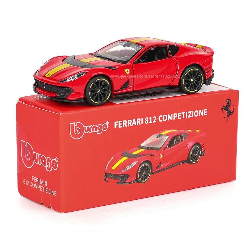 Bburago 정품 페라리 SP1 812, 자동차 모델 시리즈, 어린이 크리스마스 소년 선물 장난감, 1:64, COMPETIZIONE ENZO F40 F12TDF SF90