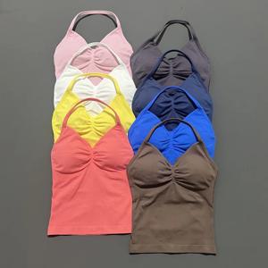 Impact Longline Strappy Top 여성 요가 스포츠 브라 민소매 운동 크롭 탑 스트레칭 피트니스 Activewear Gym 통기성 조끼