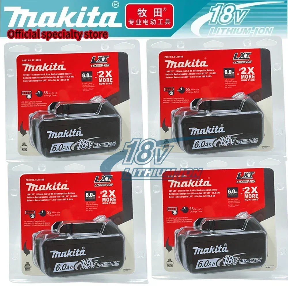 Makita 18V BL1830 BL1830B BL1840 BL1840B BL1850 BL1850B 전동 공구 용 100% 오리지널 Makita 18V 6.0Ah 충전식 배터리