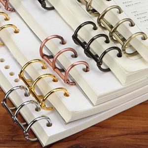2PCS 3 홀 금속 클립 책 반지 A5 A6 A7 용 루스 리프 바인더 종이 보관 도구 스크랩북 미술 공예 DIY 학생