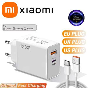 Xiaomi 120W 기존 충전기 터보 빠른 EU 미국 영국 벽 Hypercharge 어댑터 Xiaomi 13 12 11 Ultra Redmi 용 Usb 6A 유형 C 케이블