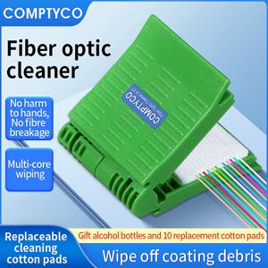 COMPTYCO A-07 광섬유 코어 닦기 청소 도구 광섬유 클리너(클리너 포함) 면/알코올 보관 병(빈 병)