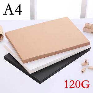 50pcs A4 120g 골판지 수제 카드 종이 DIY 수채화 공예 패키지 잉크젯 및 레이저 프린터에 대 한 흰색/검정/갈색 크래프트 종이
