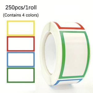 조미료 병, 저장 용기, 냉장고 등을 라벨링하기 위한 1인치 컬러 빈 스티커 250개/롤