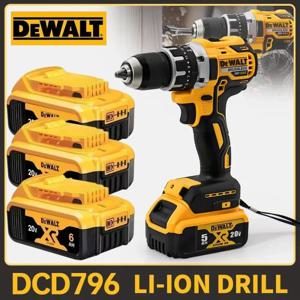 DeWalt Dcd796 스크루 드라이버 20v 브러시리스 리튬 배터리 충전 전기 핸드 드릴 13mm 권총 드릴 전기 스크루 드라이버 도구