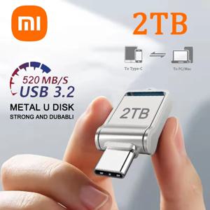 샤오미 MIJIA 플래시 드라이브, USB 3.0, 고속 C 타입 펜 드라이브, 메모리 스틱, 고속 데이터 512GB, 컴퓨터, 전화, PC, 고속 U 디스크, 2TB