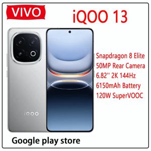 기존 ViVO iQOO 13 Snapdragon 8 Elite 50MP 후면 카메라 OIS 6.82'' 2K Q10 OLED 144Hz 6150mAh 120W SuperVOOC Android 15 NFC OTA