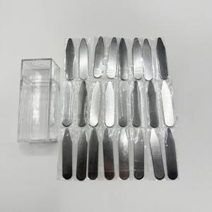 12 쌍/24Pcs 50x12mm 스테인레스 스틸 셔츠 칼라 남성용 드레스 셔츠 비즈니스 파티 쥬얼리 용 뼈 강화제