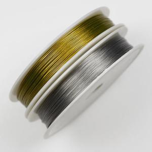 1 롤 스틸/골드 컬러 와이어 로프 0.3 0.38 0.45 0.5 0.6 0.7 0.8mm 스테인레스 스틸 와이어 코드 DIY 쥬얼리 액세서리 만들기