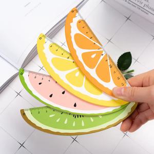 귀여운 나무 과일 눈금자, 15cm, 귀여운 직선 눈금자, 그리기 도구, 프로모션 문구 선물, 학교 용품, 1 개