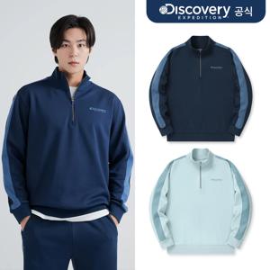 남성 뉴 스몰로고 반집업 맨투맨 2종 택1   DMMT23041-SET