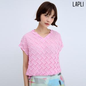 [최초가 129000원] 와플 플리츠 스트링 티셔츠_LPTSM025045