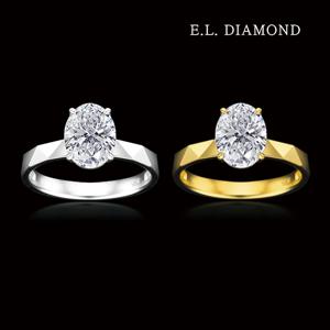 [E.L DIAMOND]18K 랩다이아몬드 2캐럿 오벌 반지